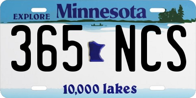 MN license plate 365NCS