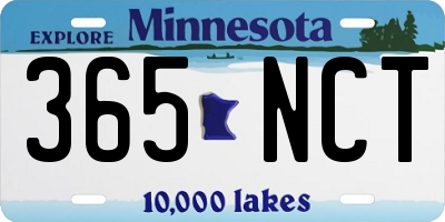 MN license plate 365NCT