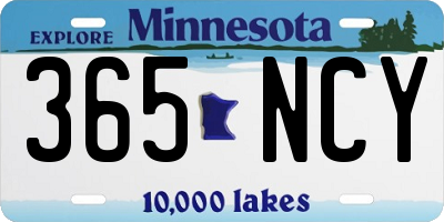 MN license plate 365NCY