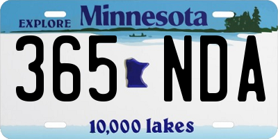 MN license plate 365NDA