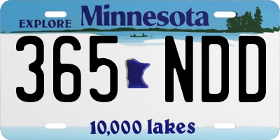 MN license plate 365NDD