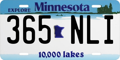 MN license plate 365NLI