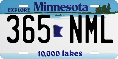 MN license plate 365NML
