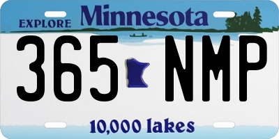 MN license plate 365NMP