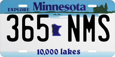 MN license plate 365NMS