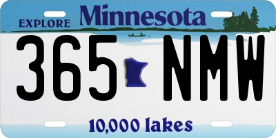 MN license plate 365NMW