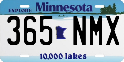 MN license plate 365NMX