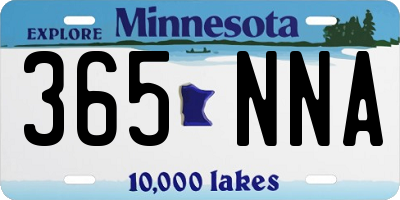 MN license plate 365NNA