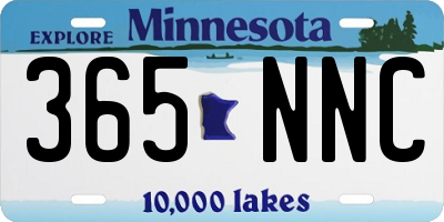 MN license plate 365NNC