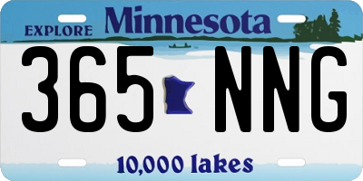 MN license plate 365NNG