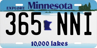 MN license plate 365NNI