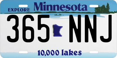 MN license plate 365NNJ