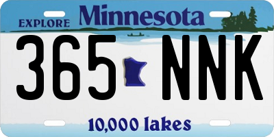 MN license plate 365NNK
