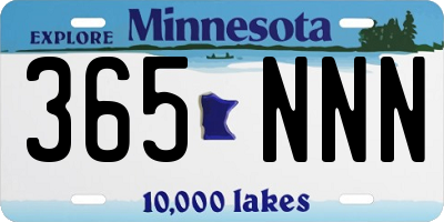 MN license plate 365NNN