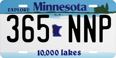 MN license plate 365NNP
