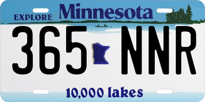 MN license plate 365NNR