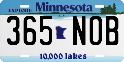 MN license plate 365NOB