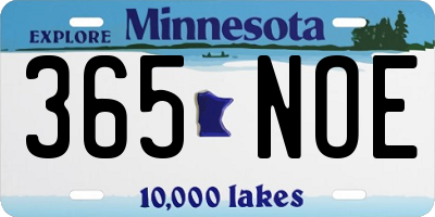MN license plate 365NOE