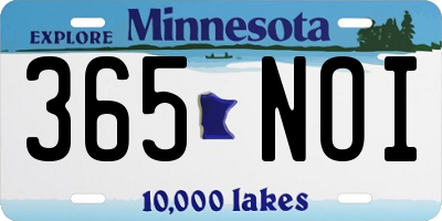 MN license plate 365NOI