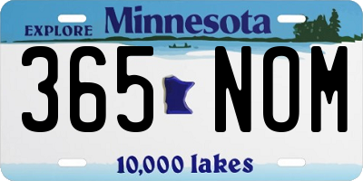 MN license plate 365NOM