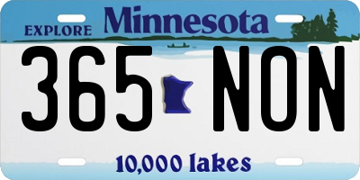 MN license plate 365NON
