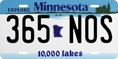 MN license plate 365NOS