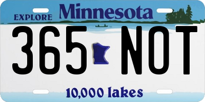 MN license plate 365NOT
