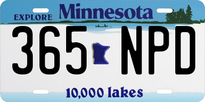 MN license plate 365NPD