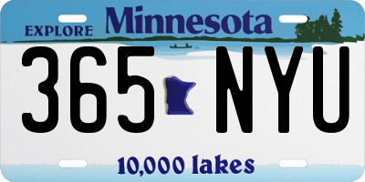 MN license plate 365NYU