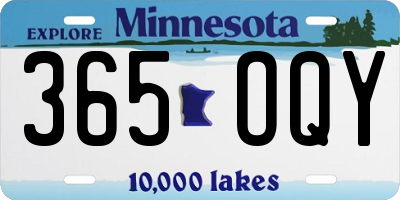 MN license plate 365OQY