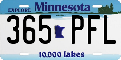MN license plate 365PFL
