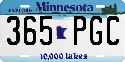MN license plate 365PGC