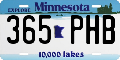 MN license plate 365PHB