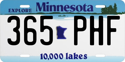 MN license plate 365PHF