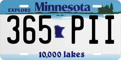 MN license plate 365PII