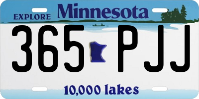 MN license plate 365PJJ