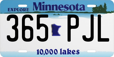 MN license plate 365PJL