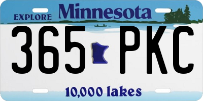 MN license plate 365PKC