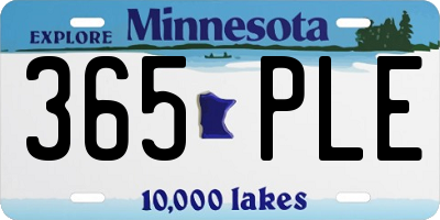 MN license plate 365PLE