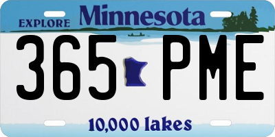 MN license plate 365PME