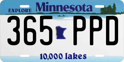 MN license plate 365PPD