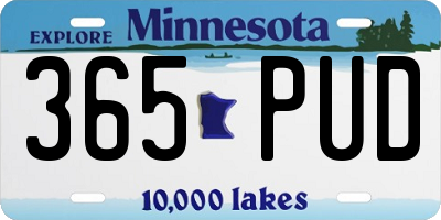 MN license plate 365PUD