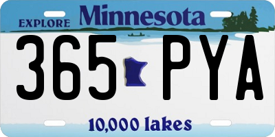 MN license plate 365PYA