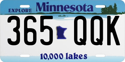 MN license plate 365QQK
