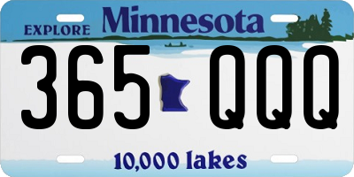 MN license plate 365QQQ