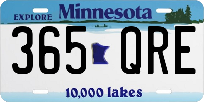 MN license plate 365QRE