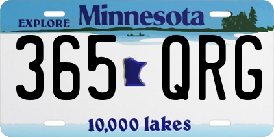 MN license plate 365QRG