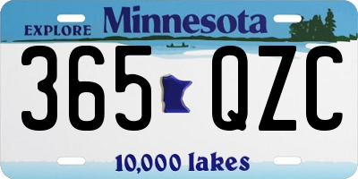 MN license plate 365QZC
