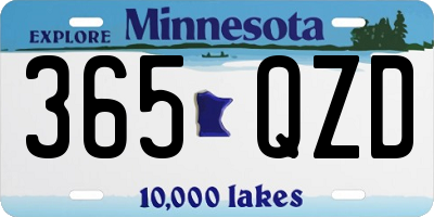 MN license plate 365QZD