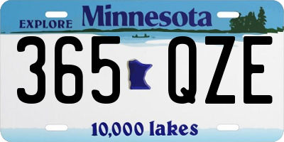 MN license plate 365QZE
